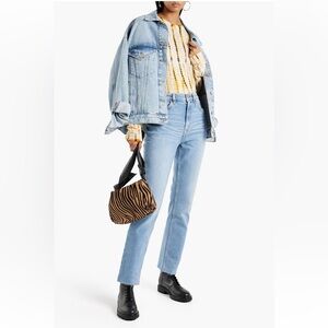 70s high-rise straight leg jean in light denim